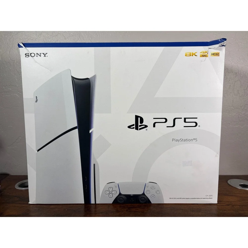 Sony PlayStation 5 PS5 Slim Disc Console CFI-2015 2 Controllers 2 Games Bundle
